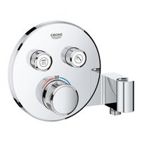 Grohe SmartControl Inbouwthermostaat - 3 knoppen - handdouchehouder - rond - chroom 29120000 - thumbnail