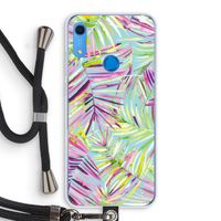 Tropical Palms Blue: Huawei Y6s Transparant Hoesje met koord