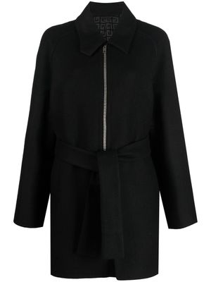 Givenchy manteau ceinturé à motif 4G - Noir
