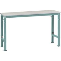 Manuflex AU7069.5021 Werk achtergrond tafel universele speciale met PVC decoplaat, bxdxh = 1500x1000x722 1022 mm Waterblauw - thumbnail