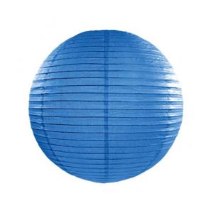 Luxe bol feest lampion - blauw - dia 35 cm - papier