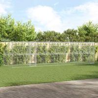 Hondenhok met opslag 4 pcs Zilver 8 x 2 x 2 m Staal