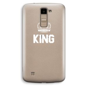 King zwart: LG K10 (2016) Transparant Hoesje