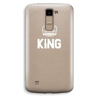 King zwart: LG K10 (2016) Transparant Hoesje