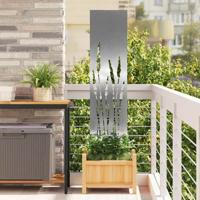 Tuin Privacy Screen Fretwerk Zilver 32 x 140 cm Roestvrij staal