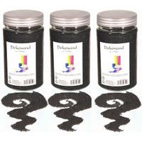 3x potjes decoratie korrelzand antraciet 500 gram