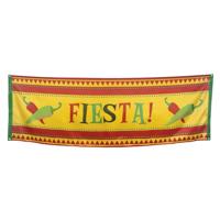 Fiesta party feest vlag banner Mexico thema - 74 x 220 cm - polyester - versiering Mexicaans
