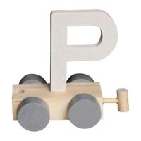 JeP kids houten treinletter P-offwhite