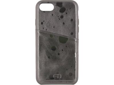 Senza Senza Glam Leather Cover with Card Slot Apple iPhone 7/8/SE (2020/2022) Metallic Grey