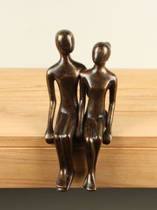 Bronzen beeld Koppel groot zit