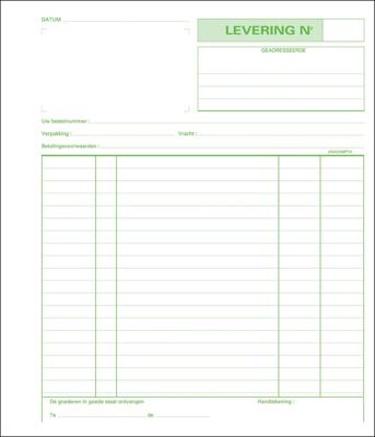 Exacompta leveringen, ft 21 x 18 cm, dupli (50 x 2 vel), Nederlandstalig