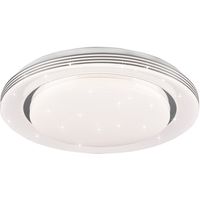 LED Plafondlamp - Plafondverlichting - Trion Atras - 18W - Aanpasbare Kleur - Afstandsbediening - Dimbaar - Sterlicht - Rond - Mat Wit - Kunststof - thumbnail