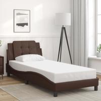 Bedframe zonder matras "Zadar" kunstleer bruin 90x200 cm