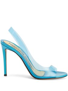 Alexandre Vauthier sandales transparentes à bride arrière 105 mm - Bleu