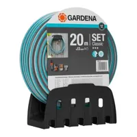 Gardena Wandhouder Set - Compleet met 20 m tuinslang, koppelstukken en tuinspuit - Slangdiameter: 13 mm