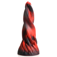 Hell Kiss Twisted Tongues Silicone Dildo - Rood - thumbnail