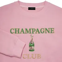 Vondels sweater champagne club l/xl 67cm lichtroze