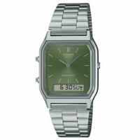 Horloge Uniseks Casio EDGY COLLECTION SUNRAY DIAL - GREEN MOSS Groen Zilverkleurig Horloge Uniseks Casio EDGY COLLECTION SUNRAY DIAL - GREEN MOSS Groen Zilverkleurig