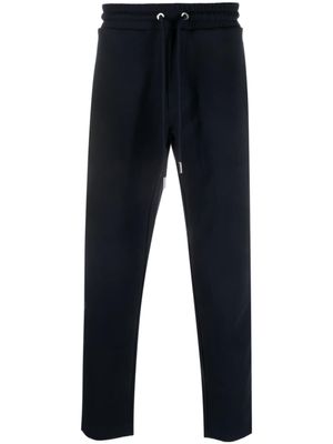 Moncler pantalon de jogging à patch logo - Bleu