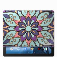 Lenovo Tab E10 | Siliconen hoesje | Purple Flower