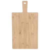 Snijplank/serveerplank bamboe hout - met handvat - 44 x 24 x 1 cm - keuken borrelplank/tapasplank - thumbnail