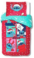 Stitch dekbedovertrek Santa 140 x 200 cm - 70 x 90 cm - katoen