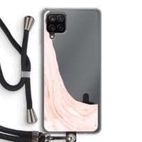 Peach bath: Samsung Galaxy A12 Transparant Hoesje met koord