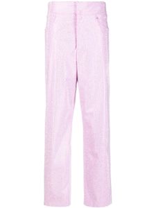 Giuseppe Di Morabito pantalon à ornements en cristal - Violet