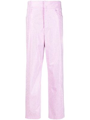 Giuseppe Di Morabito pantalon à ornements en cristal - Violet