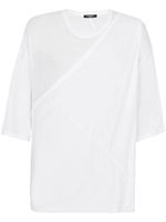 Balmain t-shirt à empiècement froncé - Blanc