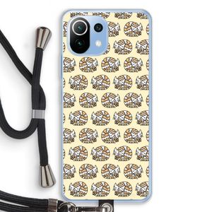 Slapende poes: Xiaomi Mi 11 Lite Transparant Hoesje met koord