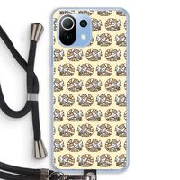 Slapende poes: Xiaomi Mi 11 Lite Transparant Hoesje met koord