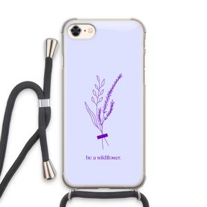 Be a wildflower: iPhone 8 Transparant Hoesje met koord