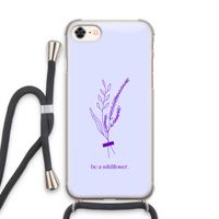 Be a wildflower: iPhone 8 Transparant Hoesje met koord