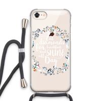 Diamonds: iPhone 7 Transparant Hoesje met koord
