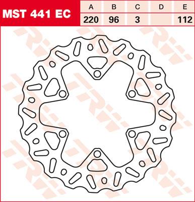 TRW Remschijf, remschijven voor de moto, MST441EC