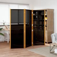 Kamerscherm met 3 panelen 210x180 cm zwart