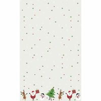 2x stuks kerst thema papieren tafelkleden/tafellakens 138 x 220 cm