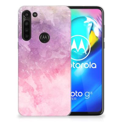 Smartphone hoesje Motorola Moto G8 Power Pink Purple Paint