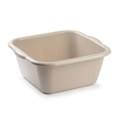 Plasticforte teiltje/afwasbak - vierkant - kunststof - 25 liter - 49 x 47 x 20 cm - Beige