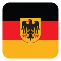 Bierviltjes Duitsland - 15x stuks - vierkant - landenthema - 9 x 9 cm - onderzetter