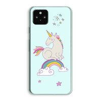 Regenboog eenhoorn: Google Pixel 5a 5G Transparant Hoesje