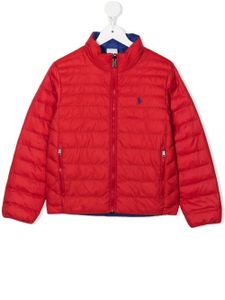 POLO RALPH LAUREN KIDS veste bomber à logo brodé - Rouge