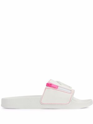 Giuseppe Zanotti claquettes Brett à logo - Blanc