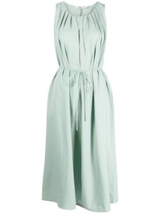 b+ab robe mi-longue plissée à taille nouée - Vert