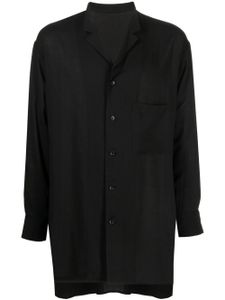 Yohji Yamamoto surchemise à col cranté - Noir