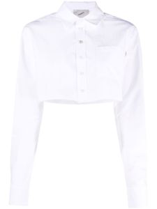 Coperni chemise en coton à coupe crop - Blanc