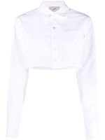 Coperni chemise en coton à coupe crop - Blanc - thumbnail