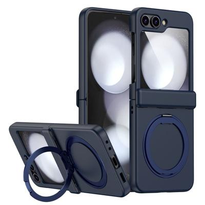 Lunso Samsung Galaxy Z Flip 7 FE / Z Flip6 backcover hoesje met MagSafe-ring - Donkerblauw