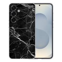 TPU Hoesje Samsung Galaxy S25 - Marmer Zwart Backcover TPU Hoesje Samsung Galaxy S25 - Marmer Zwart Backcover